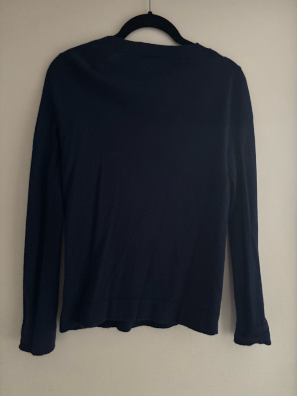 Classic Navy Long-Sleeve Teddie Sweater